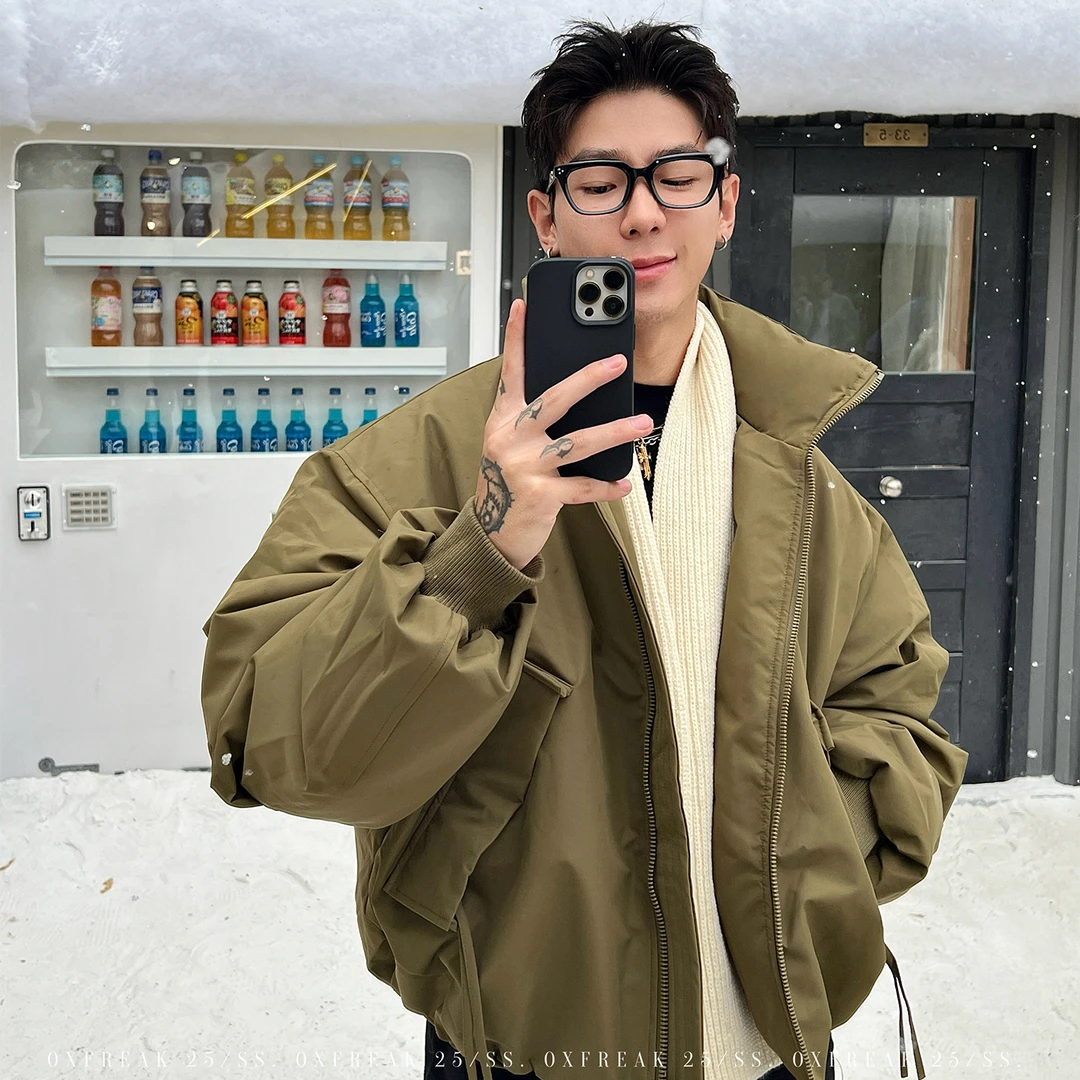 OXFREAK「高端线系列」新国标90白鹅绒羽绒服男冬季保暖立领外套