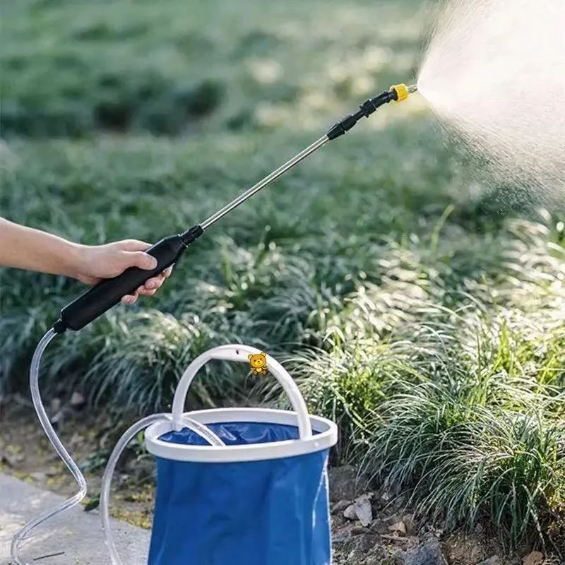 德国便携式全自动电动喷水枪可伸缩喷枪浇花充电式抽水消毒打