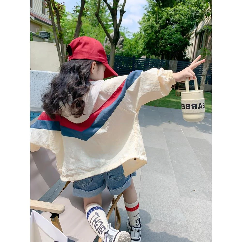 英国MK&DK女童衣夏季2025新款宝宝薄款洋气上衣童装洋气儿童外套