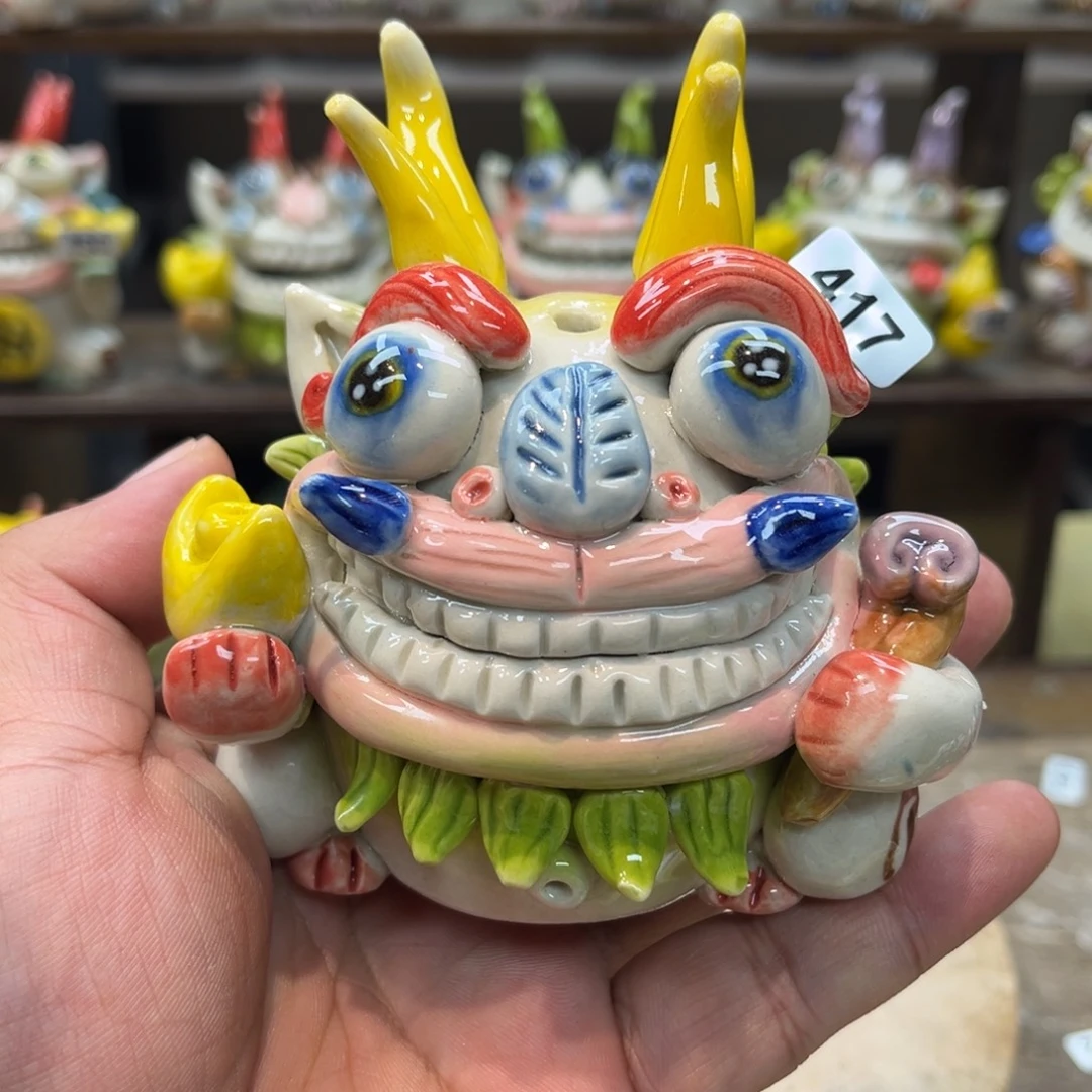 摆件纯手工抽象陶瓷摆件417