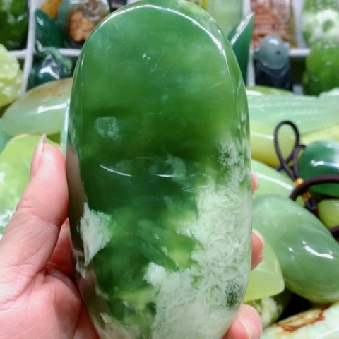 蛇纹石玉未镶嵌手把件