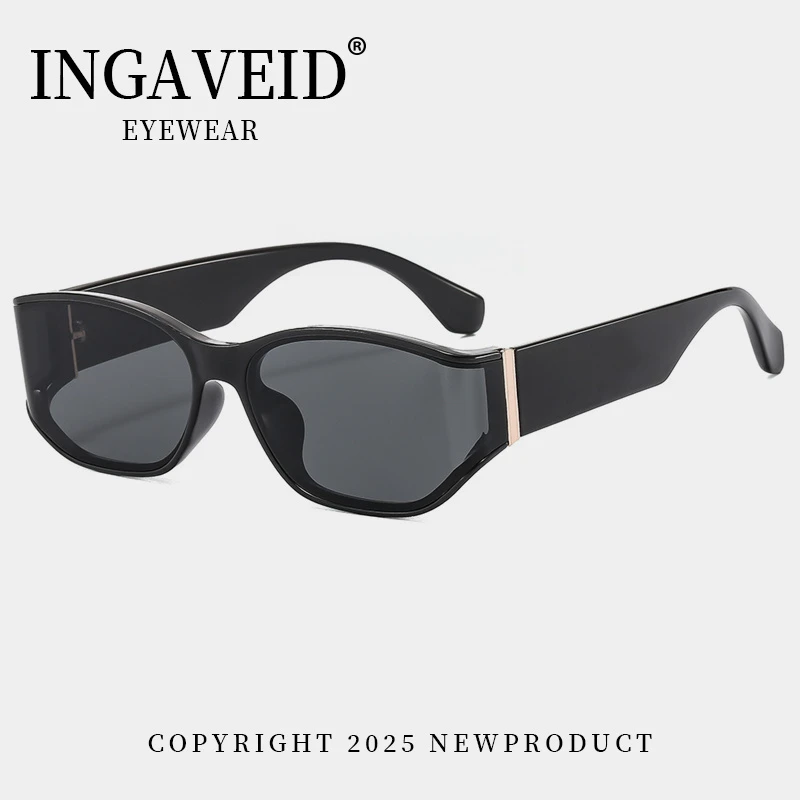 高级感欧美复古墨镜男女网红个性曲面防紫外线太阳眼镜2025新款夏