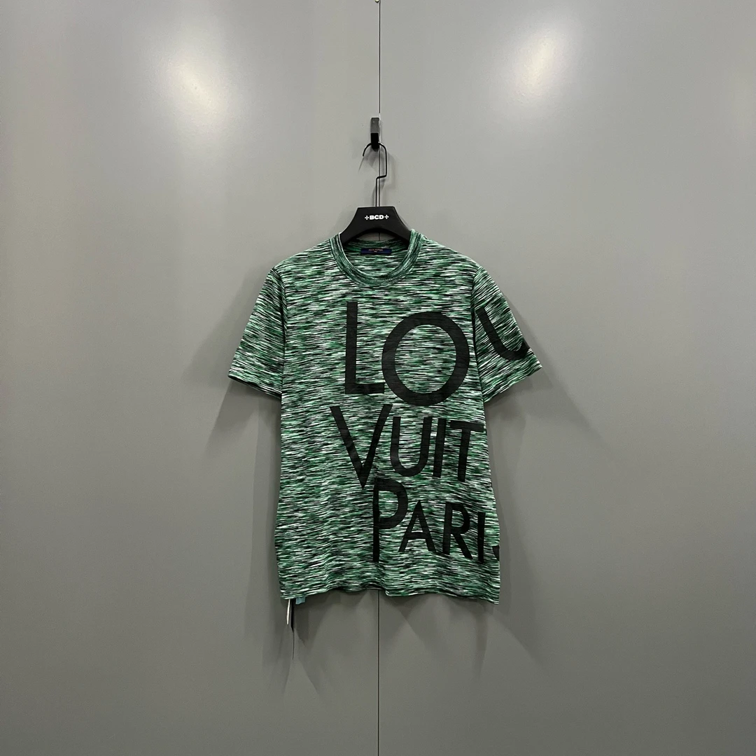 95新 LouisVuitton/路易威登 ab926 207014 lv 混色条纹短袖 L码