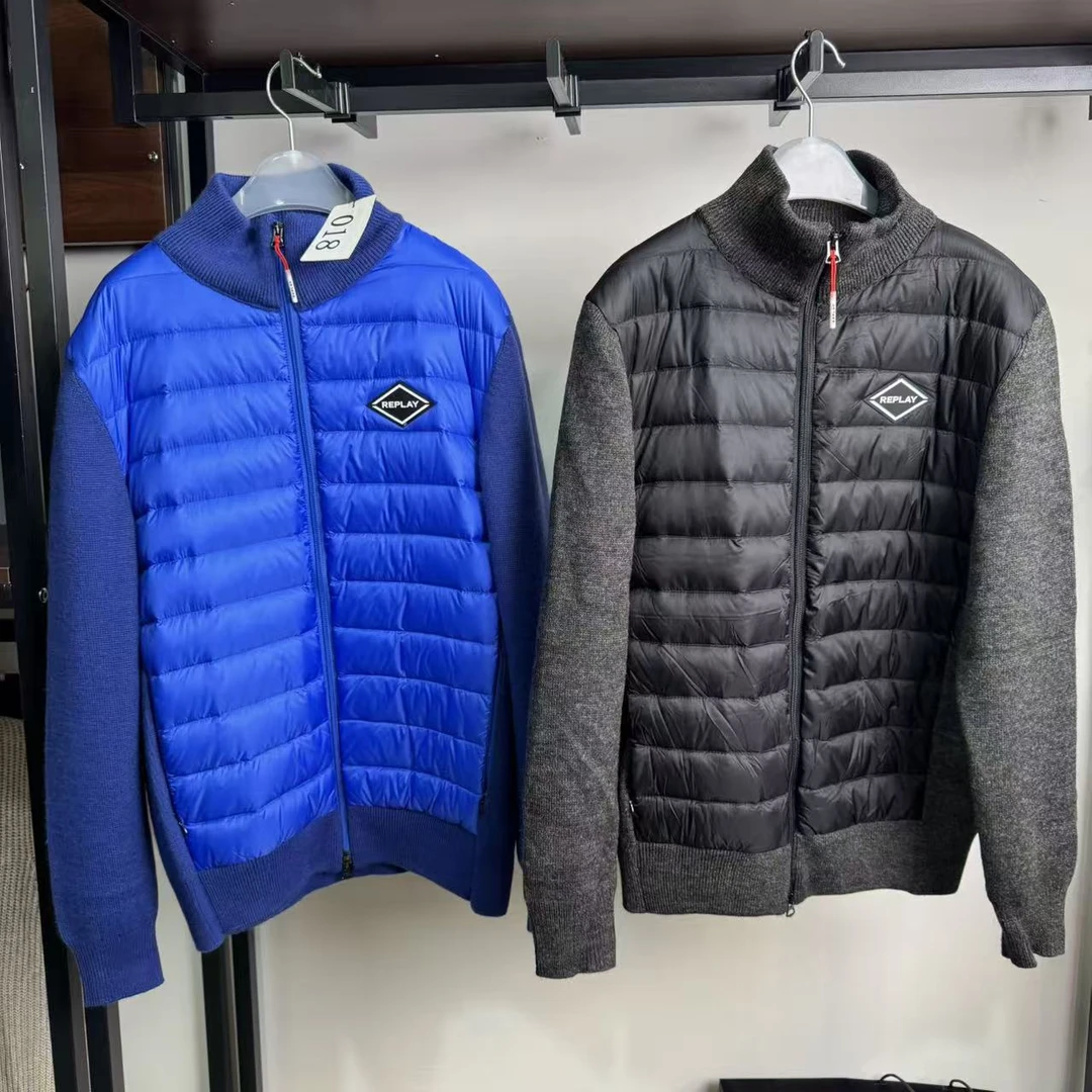 REPLAY男士针织羽绒拼接夹克021M1JK14-018