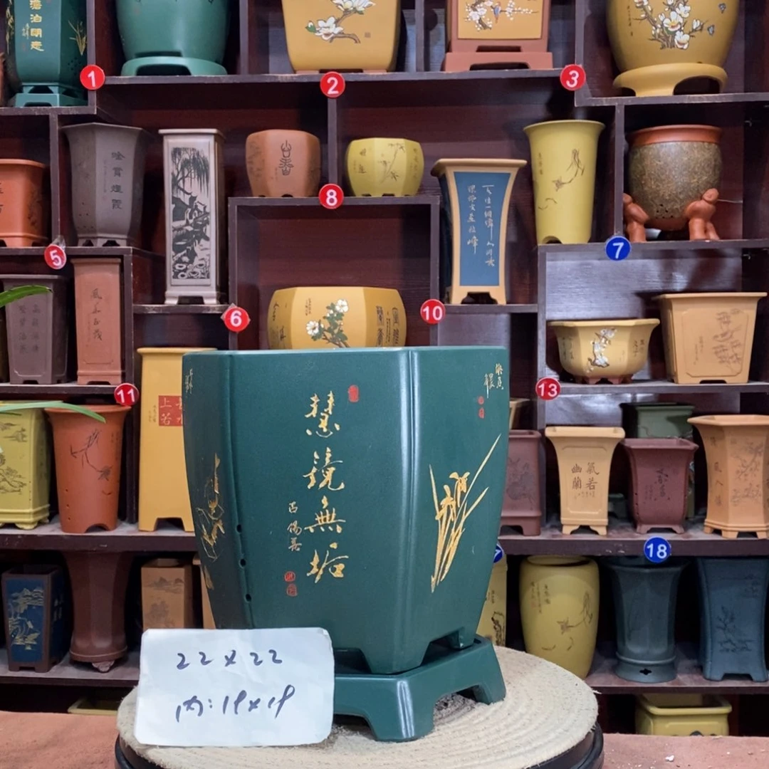 紫砂艺术紫砂花盆