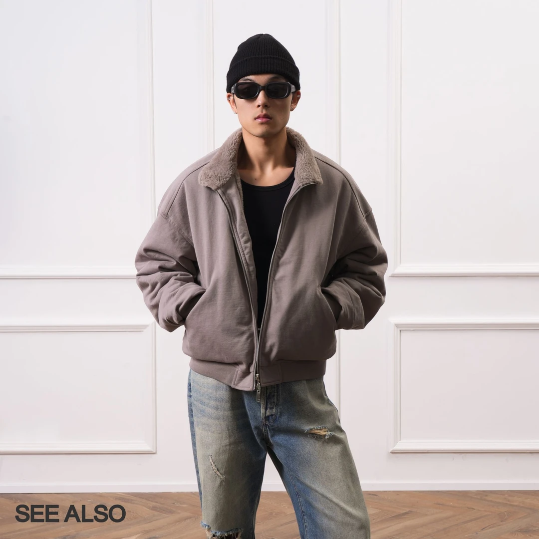 SEE ALSO 『座山雕鼻祖』 boyx双面穿夹克廓形外套LD3640