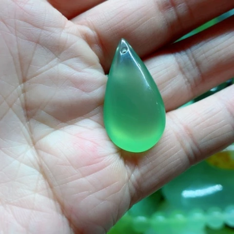 蛇纹石玉未镶嵌手把件