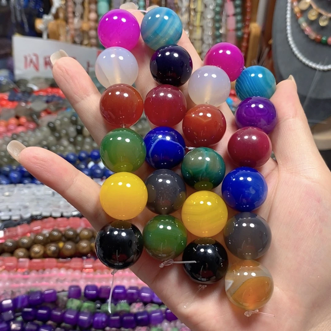 玛瑙/玉髓合金珠宝半成品多宝玛瑙短款卡20mm