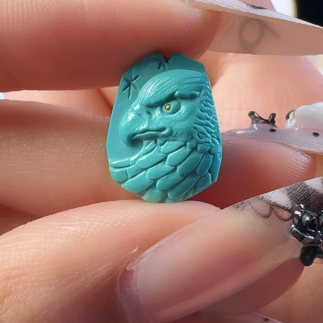 绿松石未镶嵌吊坠(不含链)鹰