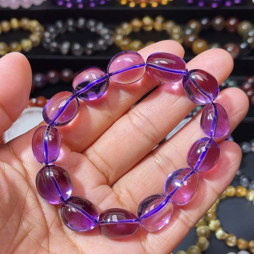 未镶嵌水晶手链巴西紫水晶随行手链