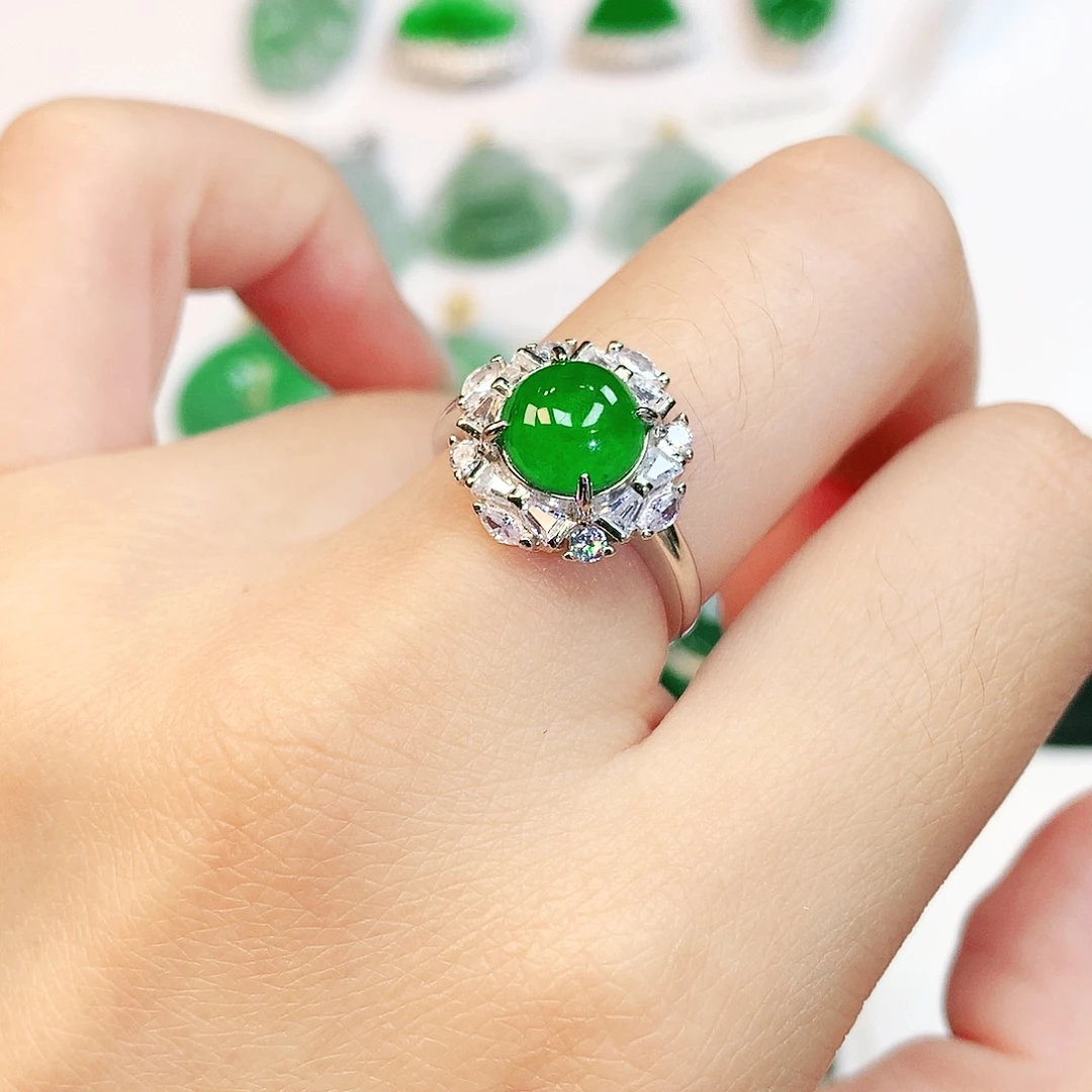 翡翠银S925镶嵌颈饰