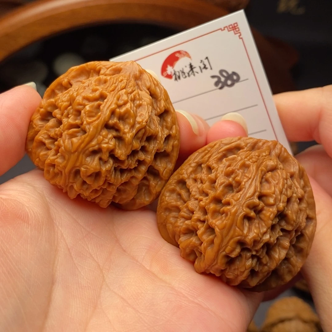 文玩核桃把件6****?380号43➕全品南疆石手工打底