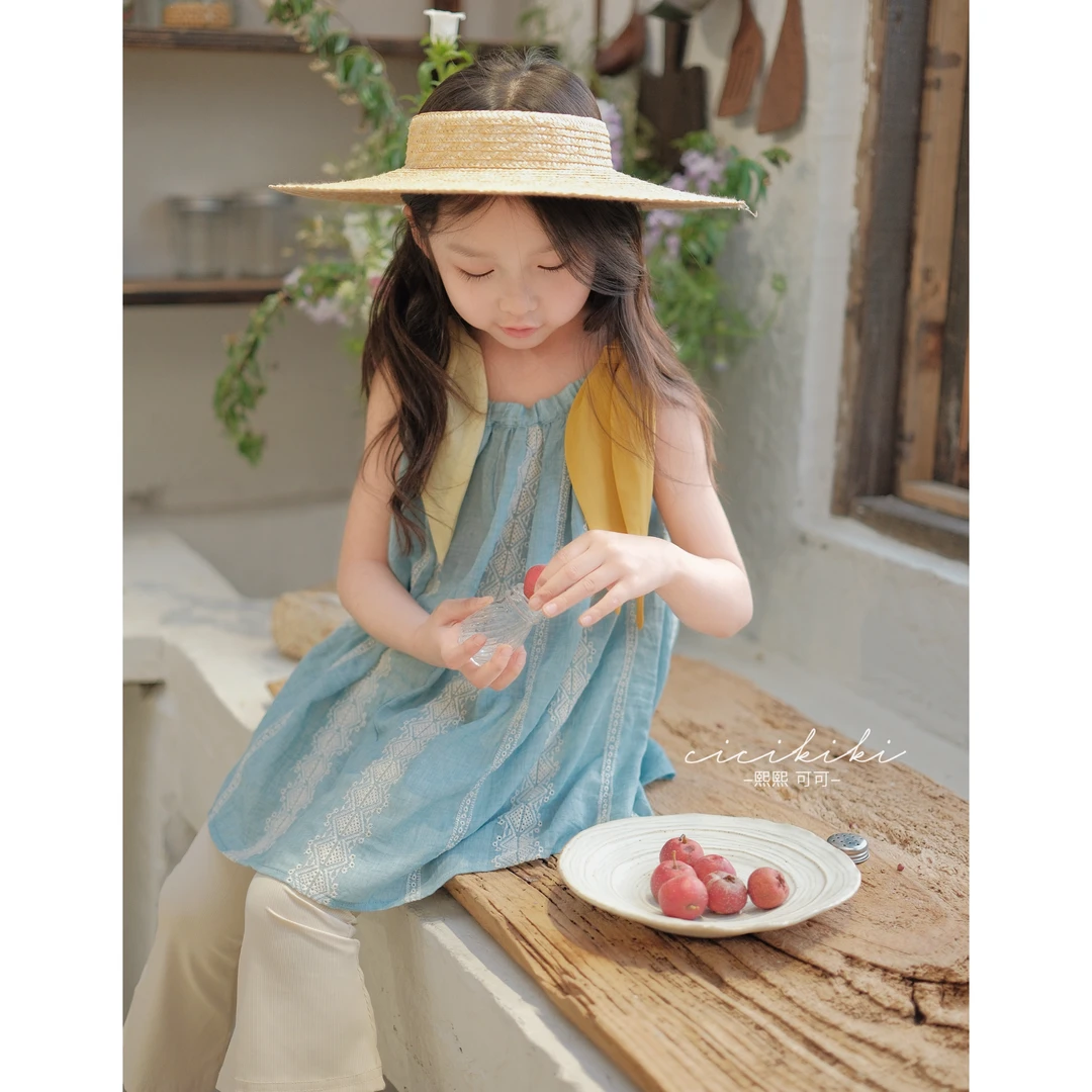 现货【岚调】女童夏款新韩版百搭儿童吊带休闲熙熙可可SY2426