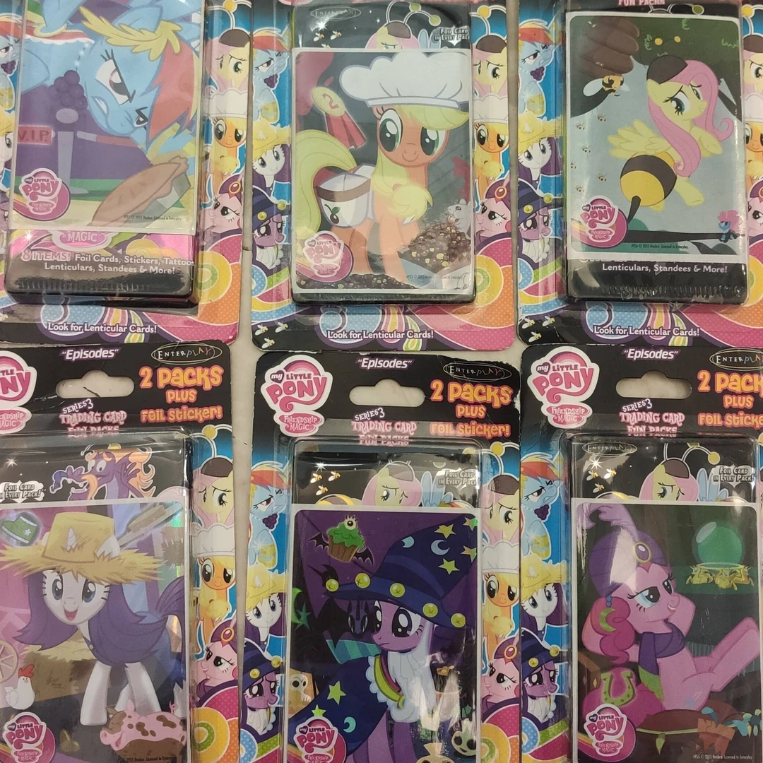 国潮玩具【拆盒】小马宝莉美版 歌词3弹挂包 卡牌盲盒拆卡