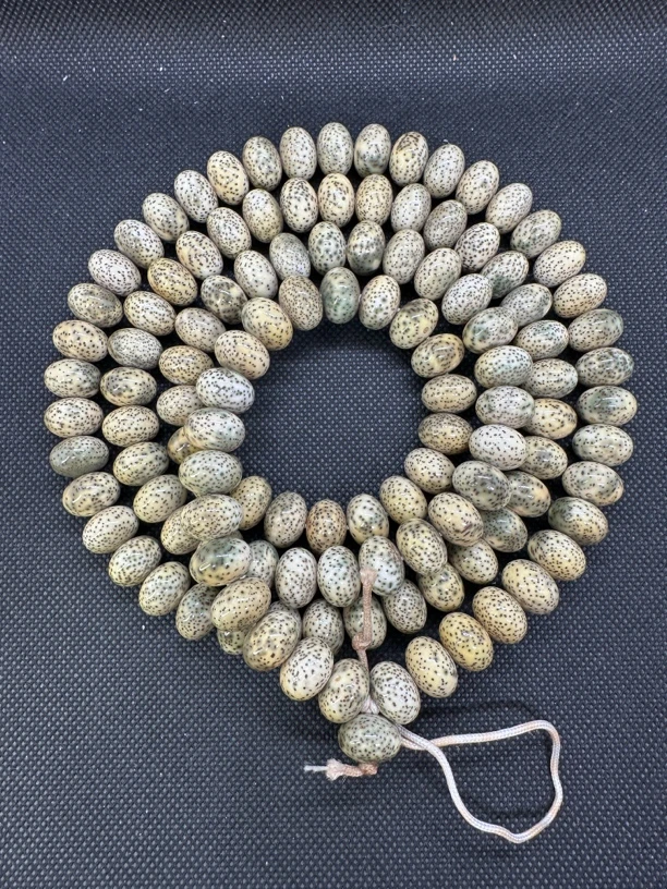 星月菩提14*10石玉料苹果圆玄月青花瓷脖挂120颗籽