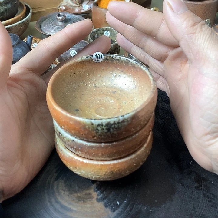 杯枫*手工粗陶、柴烧茶器