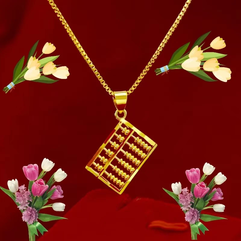 合金项链 【小算盘】项链精致复古轻奢高级时尚气质款锁骨链