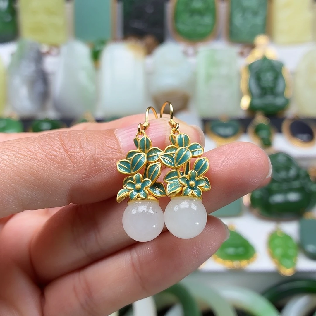 和田玉银S925镶嵌颈饰