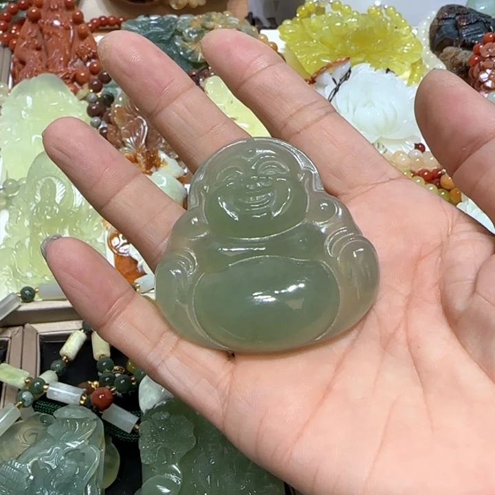 未镶嵌蛇纹石玉吊坠老*財