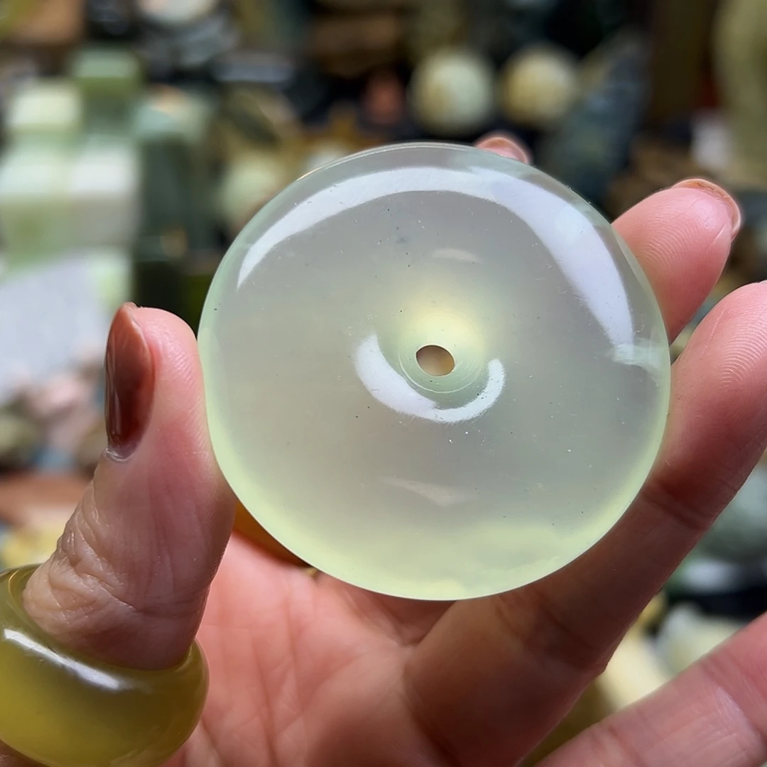 岫玉未镶嵌颈饰岫玉王凤君料子扣子