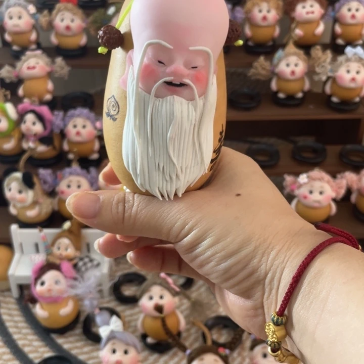 看****牙软陶葫芦娃娃可爱