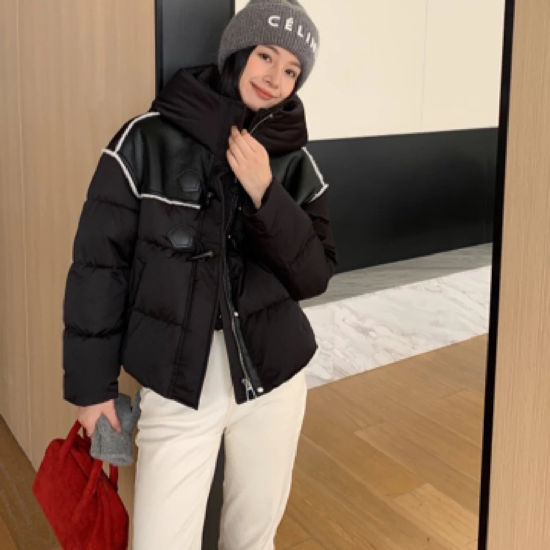 【心依阁铭品】8190羽绒服拼接休闲简约风格