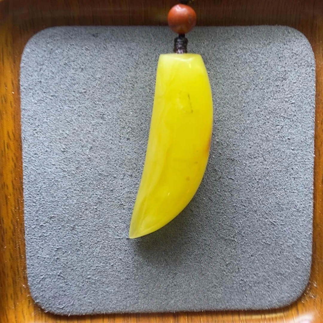 蜜蜡颈饰未镶嵌藤**崽郎