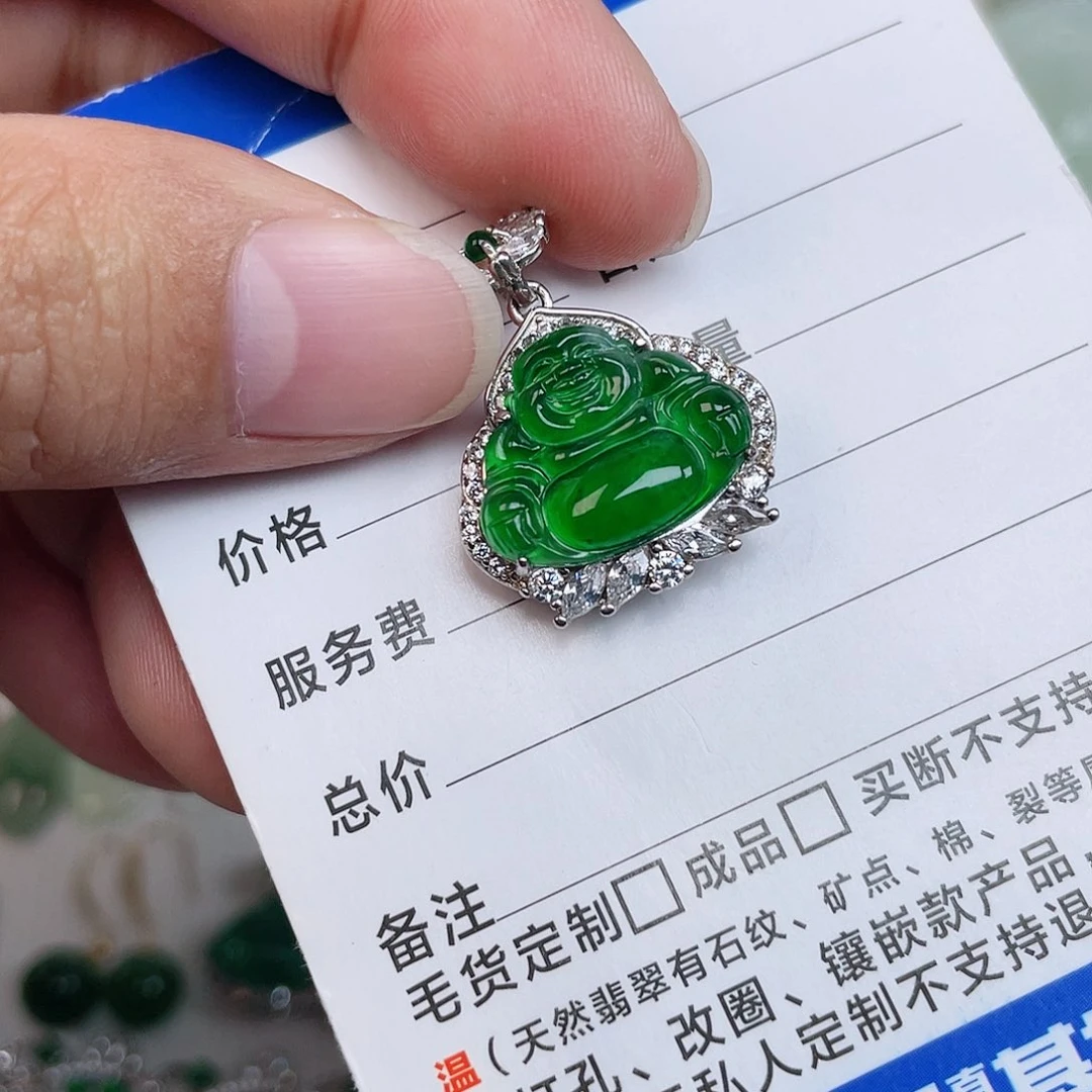 颈饰未镶嵌翡翠佛公