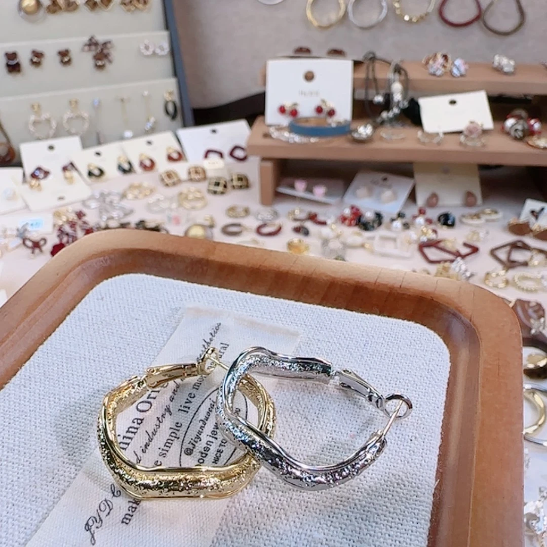 仿珍珠铜合金925银耳圈