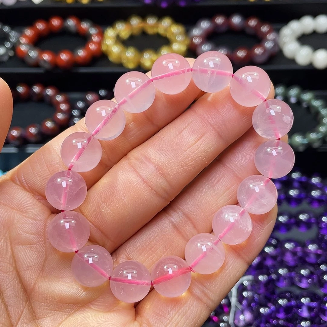 未镶嵌水晶手链老矿料马粉