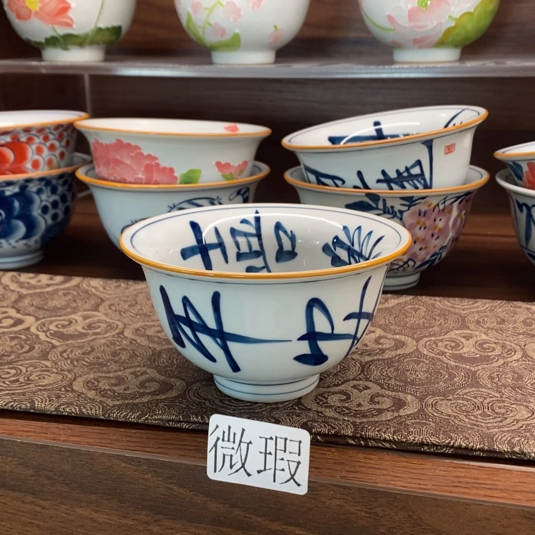 釉下彩老陶泥手工绘制