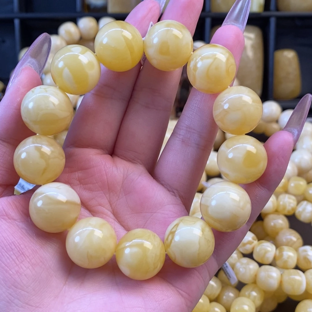 手链琥珀未镶嵌浓蜡虎皮17