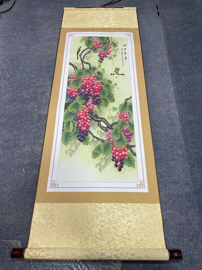 《硕果累累》 宽45高140 国画9.20