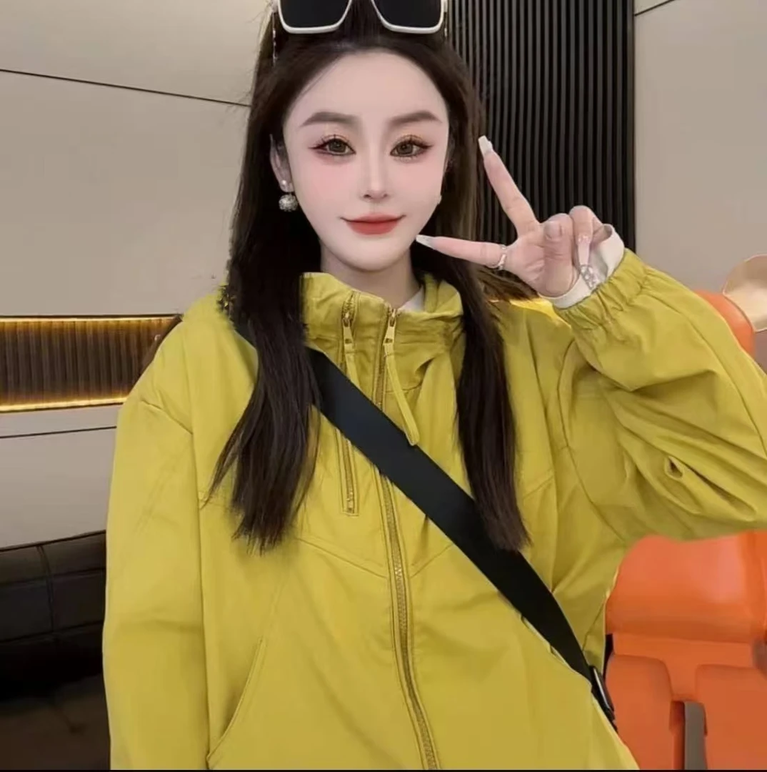 2502立领冲锋衣女短款拉链夹克时尚休闲小个子外套春秋百搭外套女