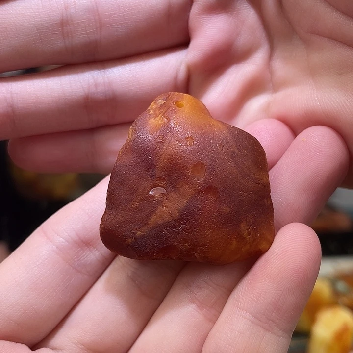 琥珀未镶嵌珠宝奇石花蜡全皮