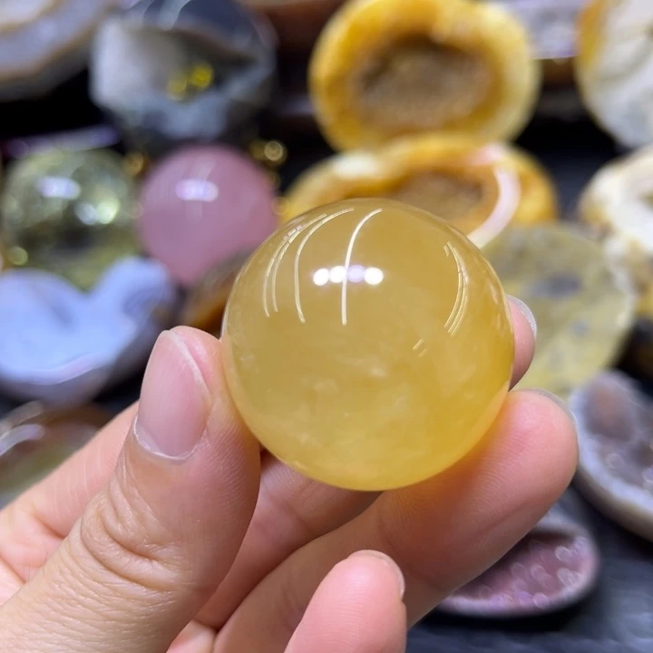 未镶嵌发饰水晶冰州黄球