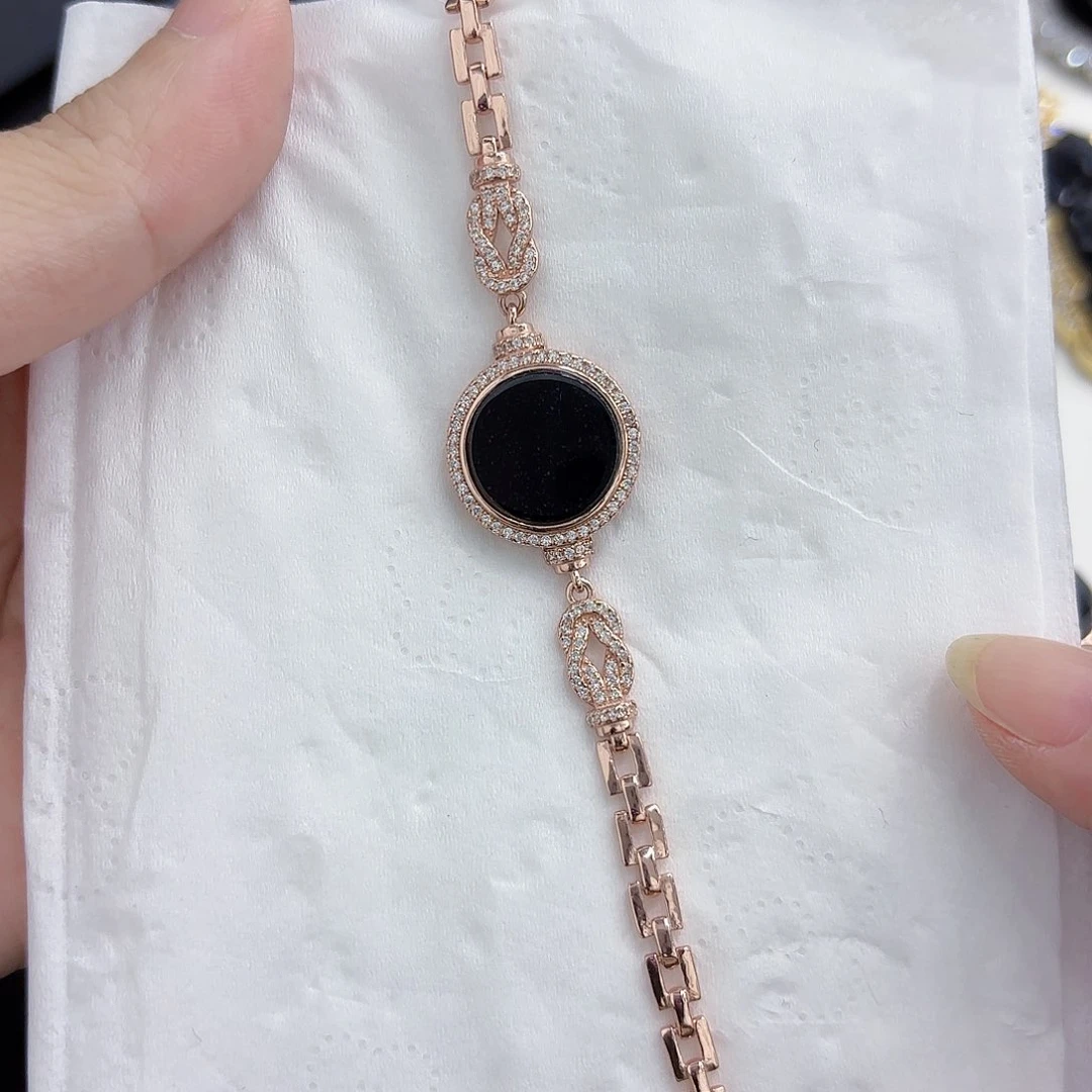 翡翠手链银S925镶嵌手链
