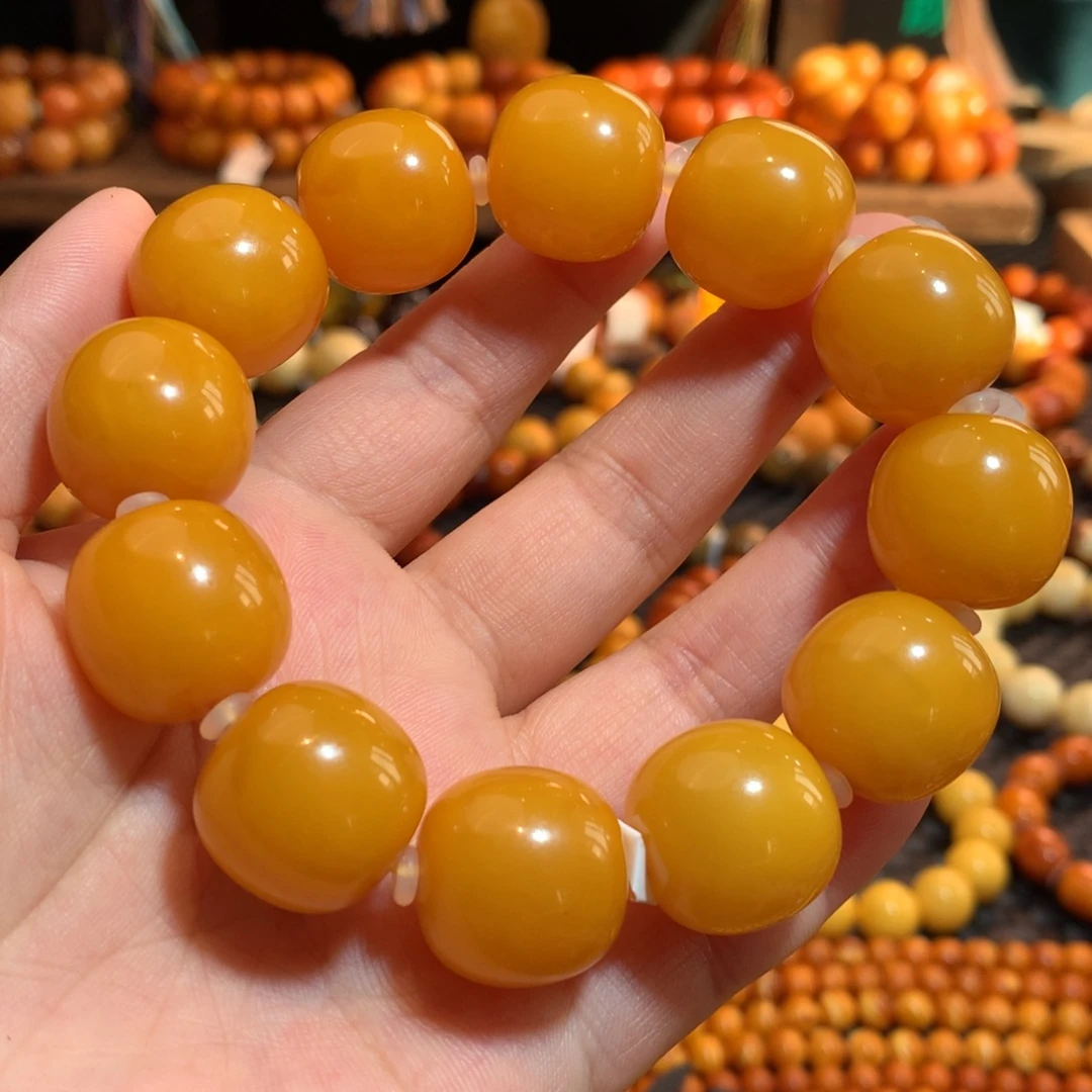 蜜蜡未镶嵌手串蜜蜡手串