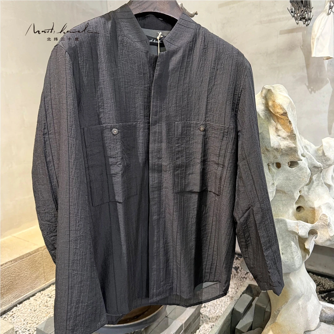 北纬三十度设计师男装春季时尚男宽松舒适长袖轻便款男士简约衬衫