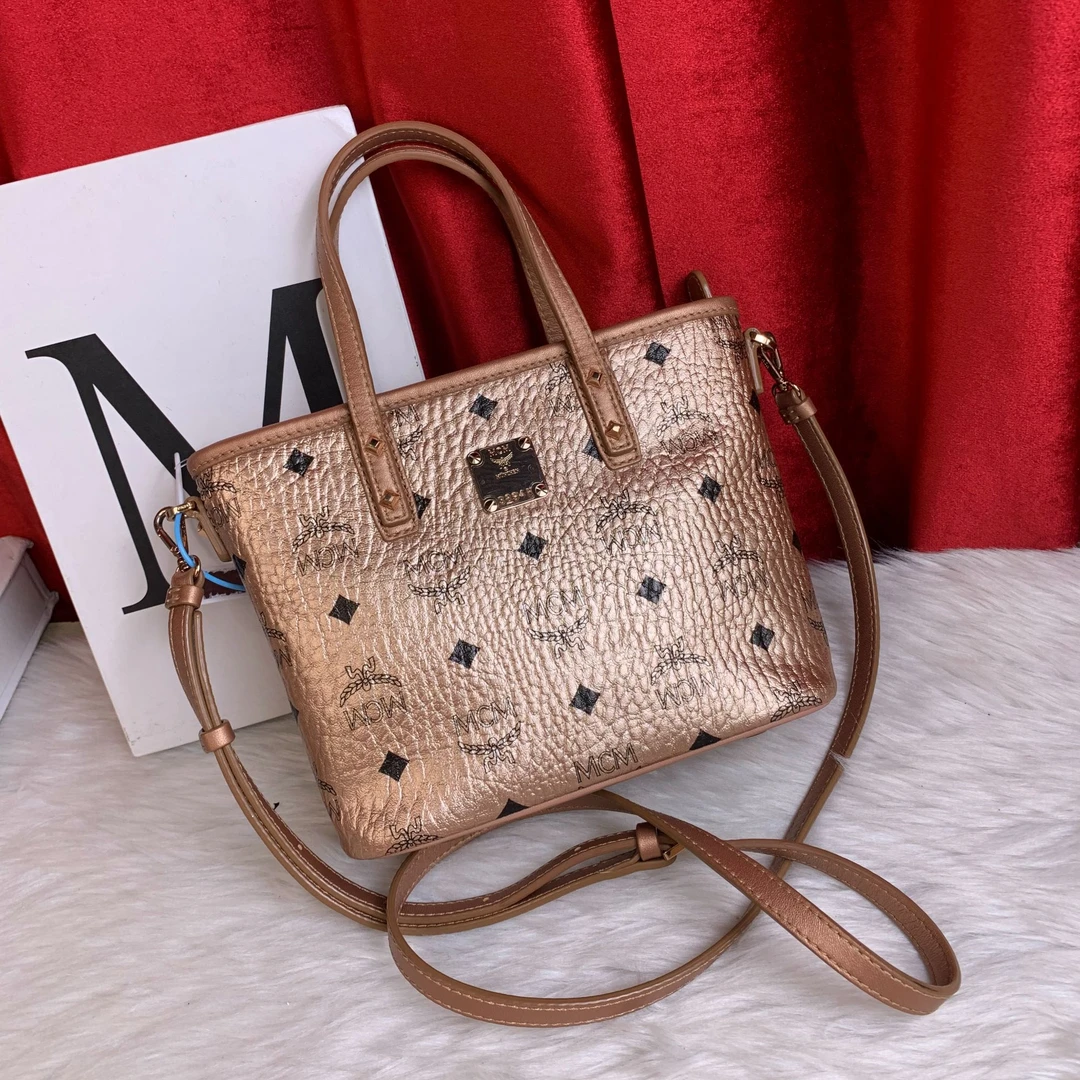 95新 MCM 玫瑰金菜篮子包/SD09610588/0588
