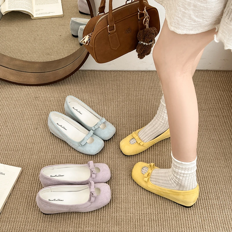 南在南方4cm 春夏甜美浅春系法式氛围感舒适百搭浅口内增高单鞋