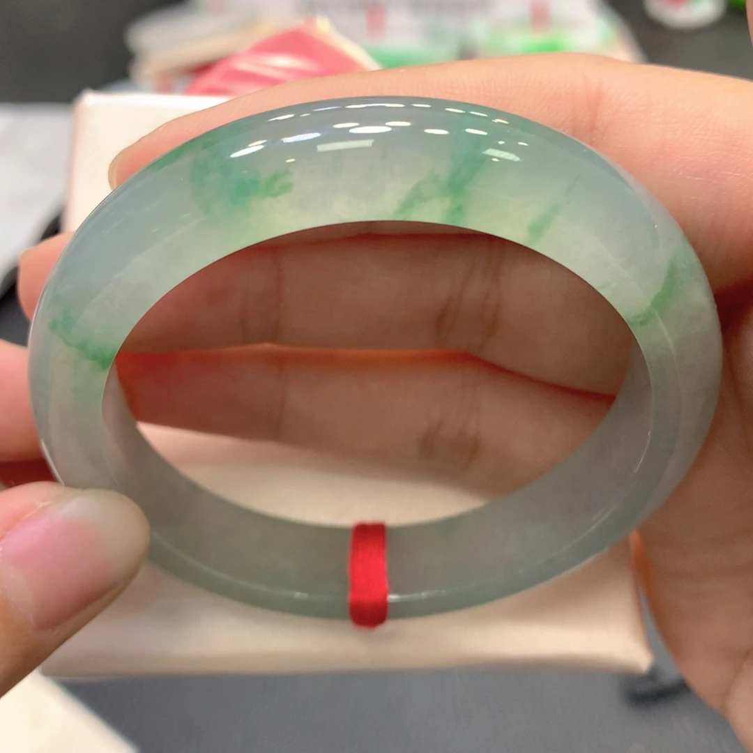 翡翠未镶嵌手镯53正