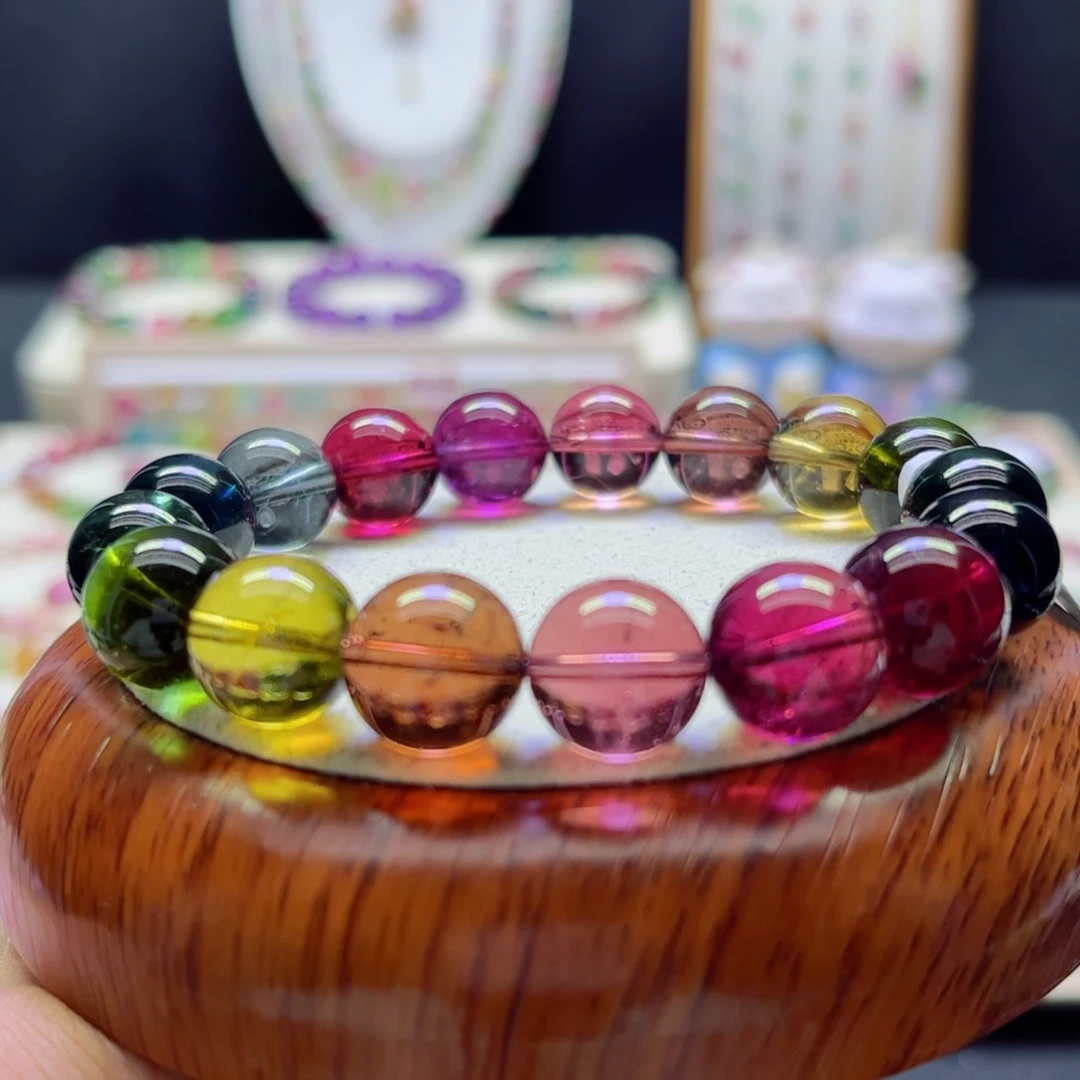 手链未镶嵌碧玺12.5mm传承彩虹