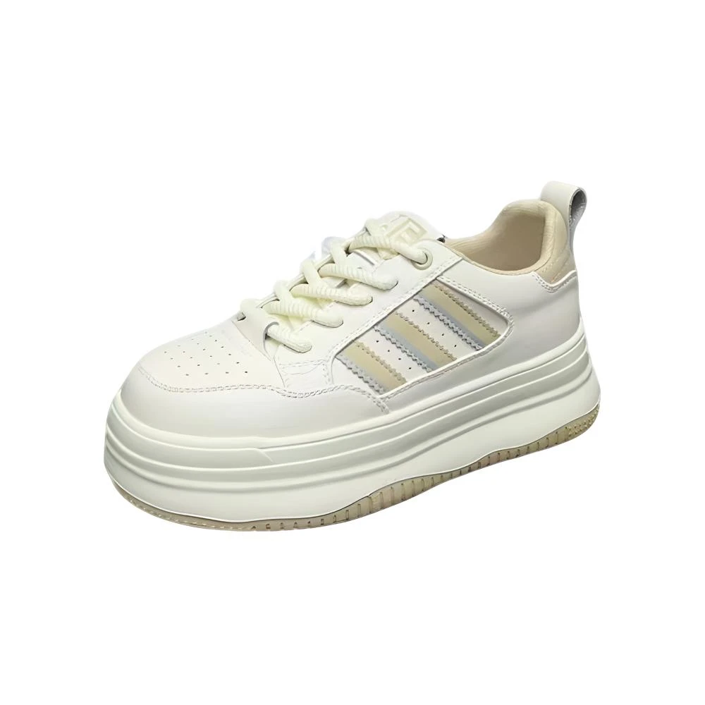 南F外3381  069厚底真皮小白鞋 （标准尺码)