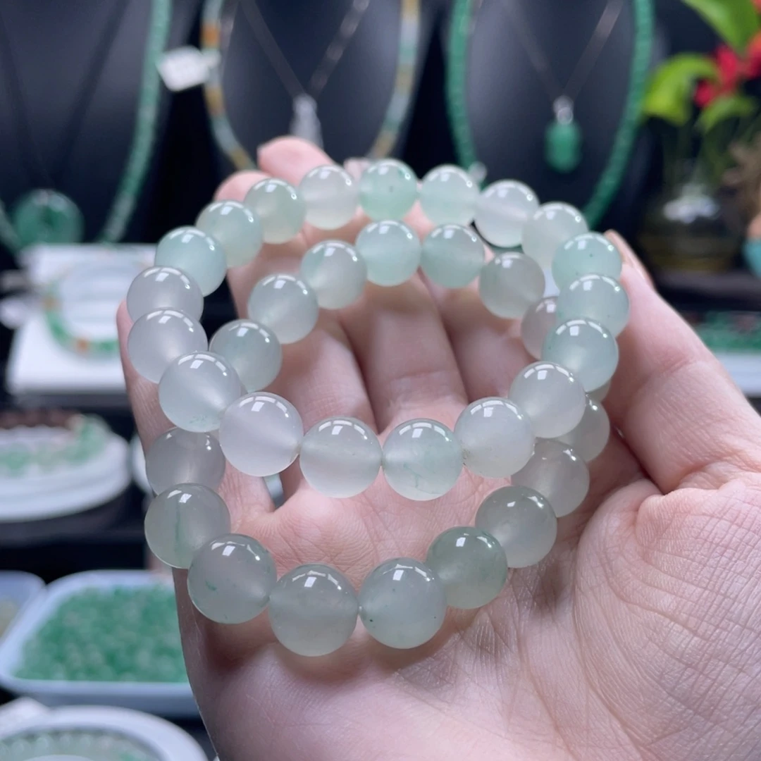 石英质玉（非洲翠）未镶嵌手串