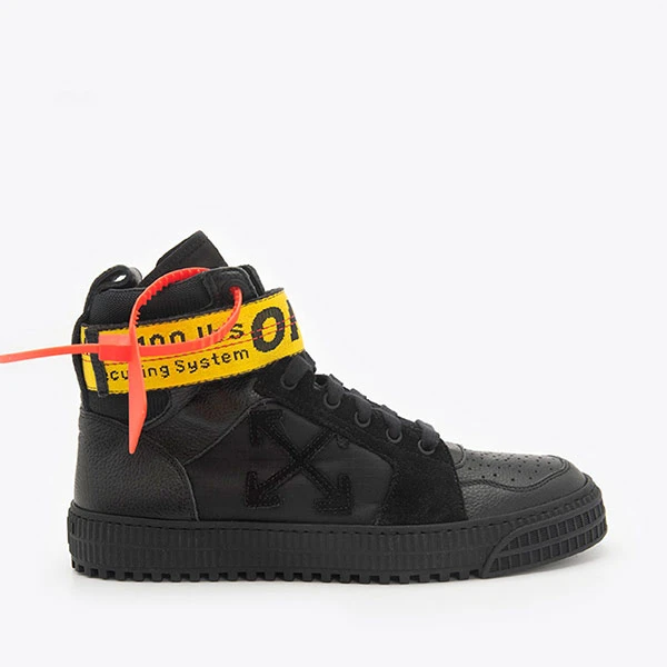 OFF WHITE新品男牛皮运动休闲高帮鞋板鞋OMIA102R19MS49282901