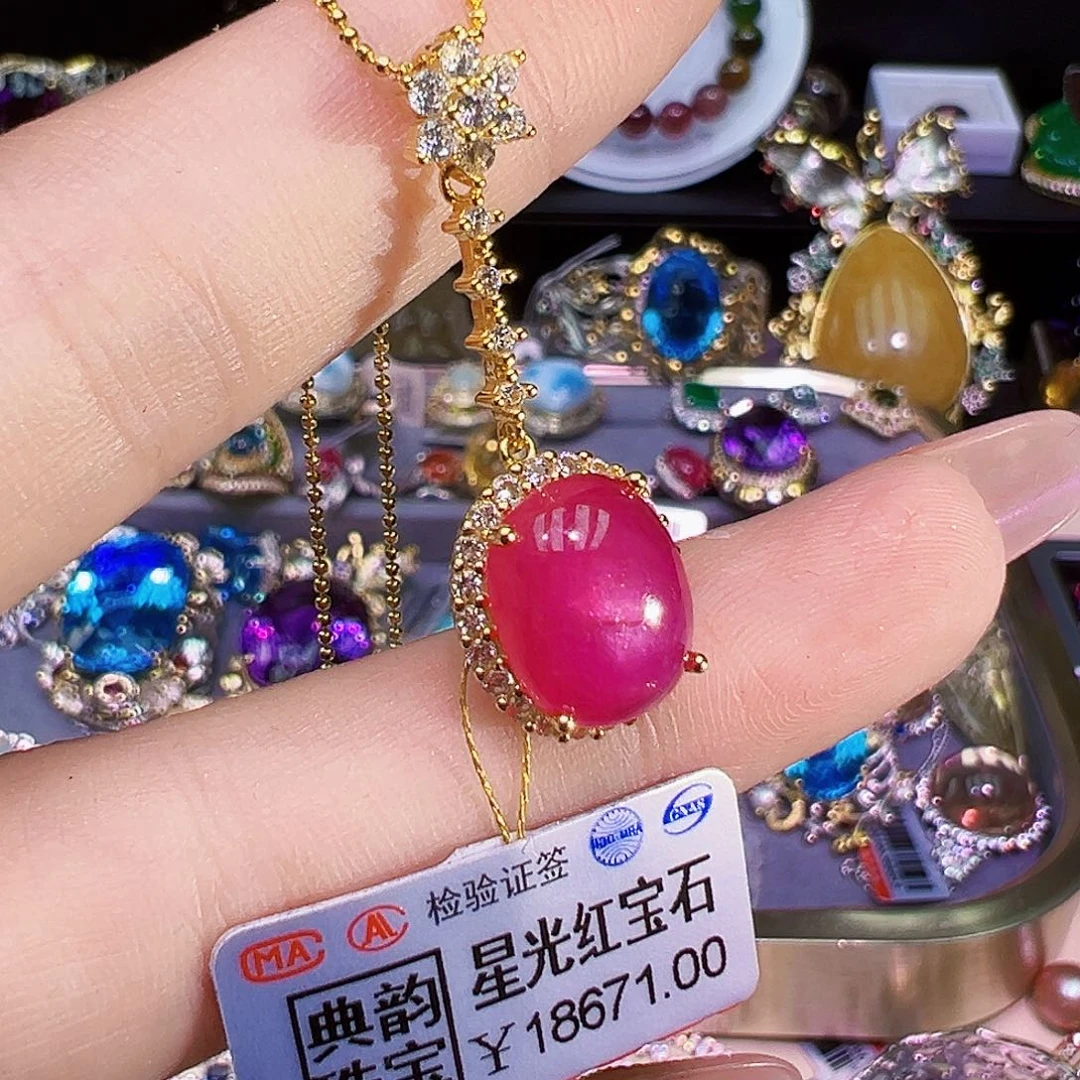 红宝石银S925镶嵌红宝石喜**?