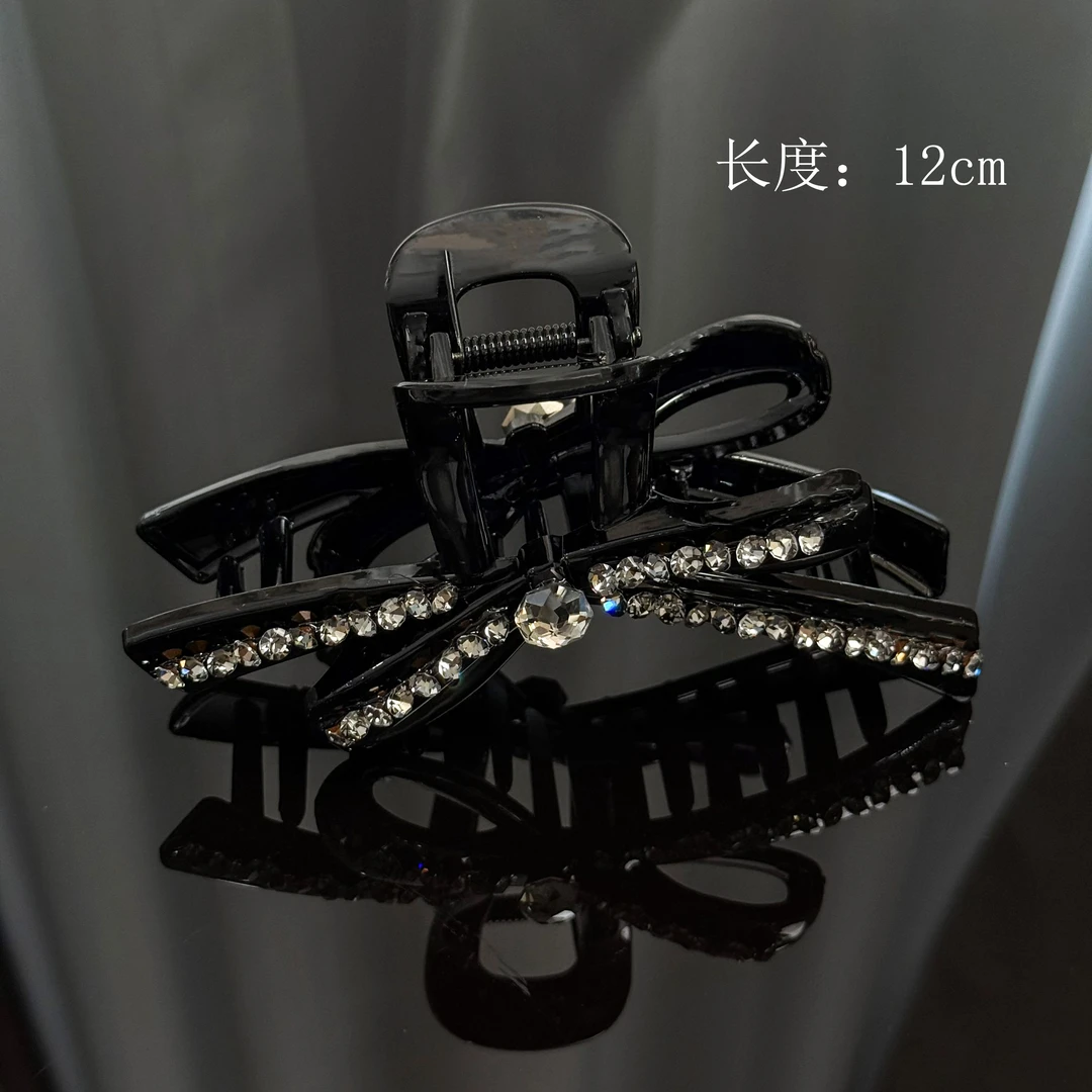 BAOSHATI/宝莎缇F-569满钻蝴蝶结抓夹12CM