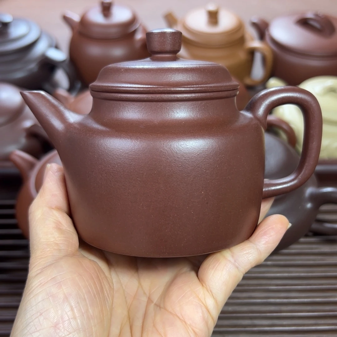 紫砂茶壶龙血砂 德钟 230cc