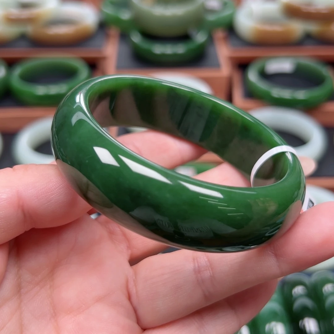 未镶嵌手镯和田玉（碧玉）5960圈口